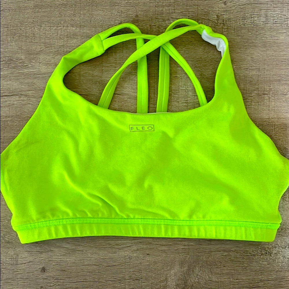 Fleo Neon Green Sports Bra